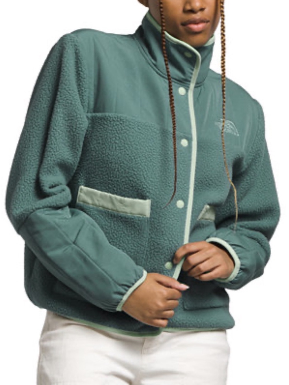 The North Face Women's Cragmont Fleece Jacket Green Medium granola hike mountain